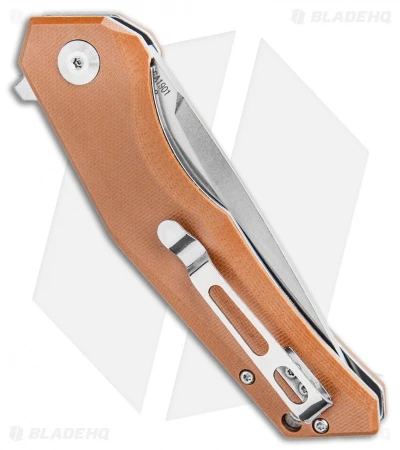 B'yond EDC Arch Liner Lock Knife Brown G-10 (3" Stonewash) SA1901DG-BN - Image 3