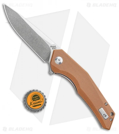 B'yond EDC Arch Liner Lock Knife Brown G-10 (3" Stonewash) SA1901DG-BN - Image 4