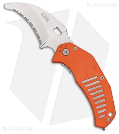 5.11 Tactical LMC Rescue Liner Lock Knife Orange FRN (3.25" Satin Serr) 51086