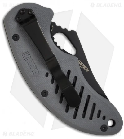 5.11 Tactical Min-Pin Spear Point Liner Lock Knife Grey (2.85" Black) 51059 - Image 2