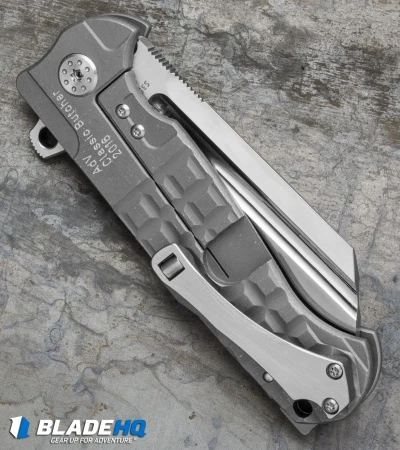 Andre De Villiers Classic Butcher Flipper Knife BB Knurled (4" Satin) AdV - Image 3