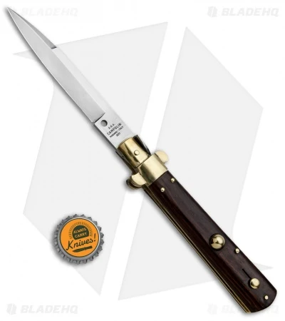 AGA Campolin 10" Frosolone Bayonet Stiletto Knife Cocobolo Brass (4.5" Polish) - Image 5
