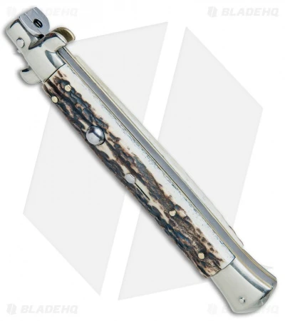 AGA Campolin 11" Picklock Automatic Italian Stiletto Stag (5" Satin) 2017 - Image 2