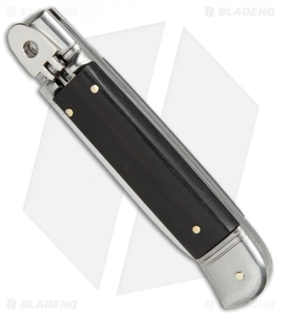 AKC 8" Lever Lock Italian Auto Ebony Wood (3.2" Polish Flat) - Image 3