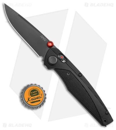 Acta Non Verba A100 ELMAX A-Lock Knife Black FRN/Red (3.5" Black DLC) ANV - Image 4