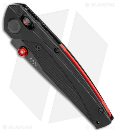 Acta Non Verba A100 ELMAX A-Lock Knife Black FRN/Red (3.5" Black DLC) ANV - Image 2