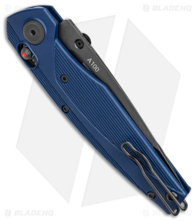 Acta Non Verba A100 MagnaCut A-Lock Knife Blue FRN (3.5" Black DLC) ANV - Image 3
