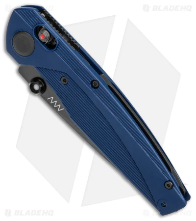 Acta Non Verba A100 MagnaCut A-Lock Knife Blue FRN (3.5" Black DLC) ANV - Image 2