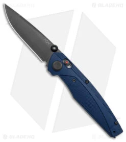 Acta Non Verba A100 ELMAX A-Lock Knife Blue FRN (3.5" Black DLC) ANV