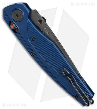 Acta Non Verba A100 ELMAX A-Lock Knife Blue FRN (3.5" Black DLC) ANV - Image 3