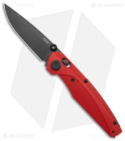 Acta Non Verba A100 MagnaCut A-Lock Knife Red FRN/Black (3.5" Black DLC) ANV