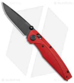 Acta Non Verba A100 A-Lock Knife Red FRN (3.5" Black DLC ELMAX)