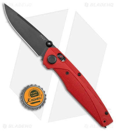 Acta Non Verba A100 A-Lock Knife Red FRN (3.5" Black DLC ELMAX) - Image 4