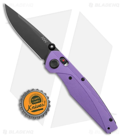Acta Non Verba Knives A100 A-lock Purple FRN (3.5" Black DLC MagnaCut) - Image 4