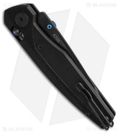 Acta Non Verba A200 A-Lock Knife Black G-10/Blue (3.5" Black) Blade HQ Exclusive - Image 3