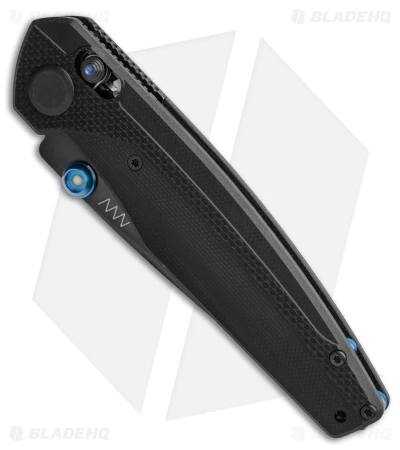 Acta Non Verba A200 A-Lock Knife Black G-10/Blue (3.5" Black) Blade HQ Exclusive - Image 2