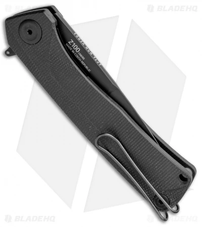 Acta Non Verba Knives Z100 Liner Lock Knife Black G-10 (3.5" DLC Black) - Image 3