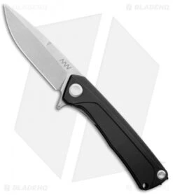 Acta Non Verba Knives Z100 Liner Lock Knife Black G-10 (3.5" Stonewash)