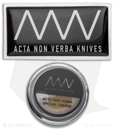 Acta Non Verba Knives Z100 Liner Lock Knife Black G-10 (3.5" Stonewash) - Image 4