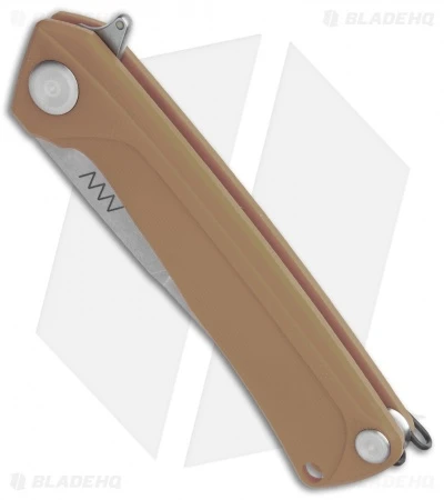 Acta Non Verba Knives Z100 Liner Lock Knife Coyote G-10 (3.5" Stonewash) - Image 2