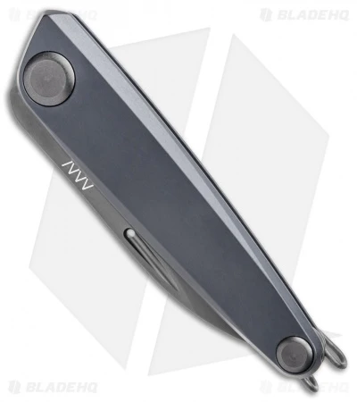 Acta Non Verba Knives Z050 Slip Joint Knife Black Aluminum (2.6" Black) - Image 2