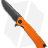 Acta Non Verba Knives Z100 Liner Lock Knife Orange G-10 (3.5" Black DLC)