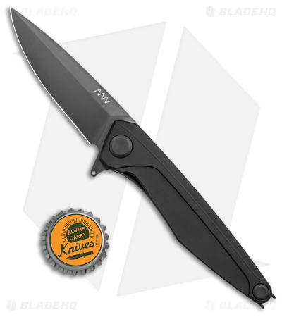 Acta Non Verba Z300 Spear Pt. Liner Lock Knife Black Aluminum (3.5" Black DLC) - Image 4