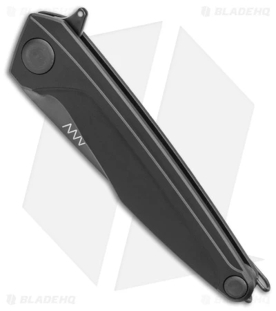 Acta Non Verba Z300 Spear Pt. Liner Lock Knife Black Aluminum (3.5" Black DLC) - Image 2