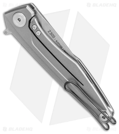 Acta Non Veba Z300 Spear Point Frame Lock Knife Titanium (3.5" Stonewash) - Image 3