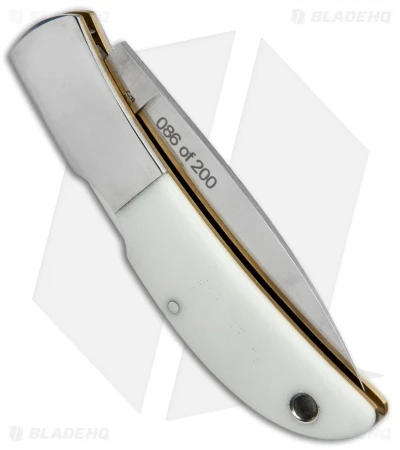 Al Mar Hawk Classic Gentleman's Pocket Knife White Micarta (2.5" Satin) 1002WM - Image 3