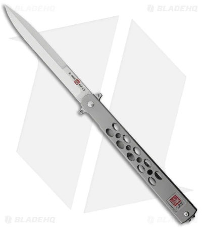 Al Mar Quicksilver Slimline Ultralight Frame Lock Knife Titanium (5" Satin)