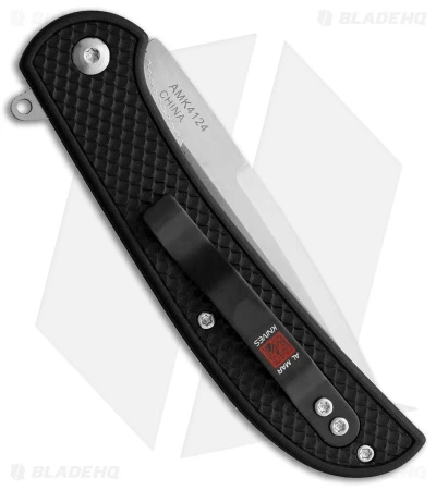 Al Mar Ultralight Falcon Frame Lock Knife Black FRN (3.15" Satin) - Image 2