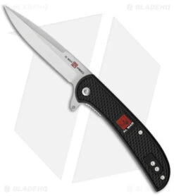 Al Mar Ultralight Hawk Frame Lock Knife Black FRN (2.75" Satin)