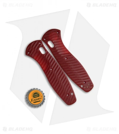 Allen Putman Benchmade Barrage Custom Sculpted G-10 Replacement Scales (Red) - Image 2