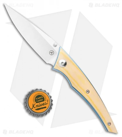 Alliance Designs Chisel Liner Lock Knife Brown Micarta (3.125" Satin) - Image 4