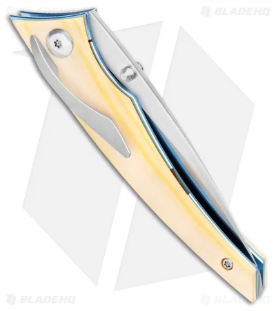 Alliance Designs Chisel Liner Lock Knife Brown Micarta (3.125" Satin) - Image 3