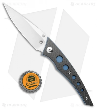 Alliance Designs Chisel Liner Lock Knife Carbon Fiber W/ Holes (Satin) - Image 4