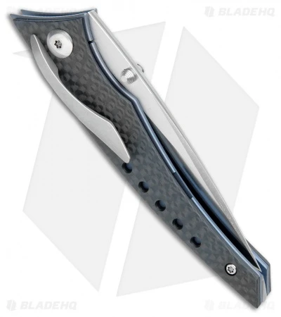 Alliance Designs Chisel Liner Lock Knife Carbon Fiber W/ Holes (Satin) - Image 3