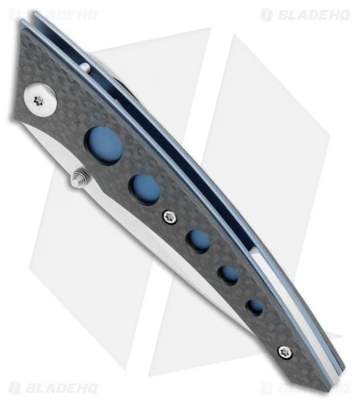 Alliance Designs Chisel Liner Lock Knife Carbon Fiber W/ Holes (Satin) - Image 2