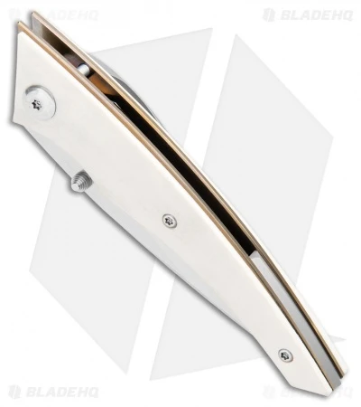 Alliance Designs Chisel Liner Lock Knife White Micarta (Satin) - Image 2