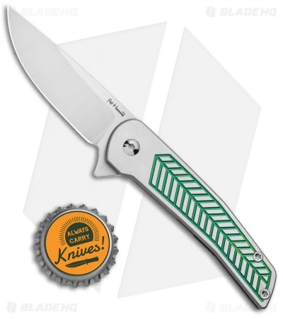 Alliance Designs Hammond Scout Titanium Flipper Knife Green (2.25" Satin) - Image 4