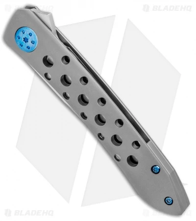 Alliance Designs / Kevin Foster Anchovy Flipper Knife Holes Ti (3.5" Satin) - Image 2