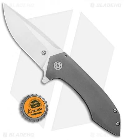 Alliance Designs Vi Knives Mini Veneno Frame Lock Knife Titanium (3.125" Satin) - Image 4