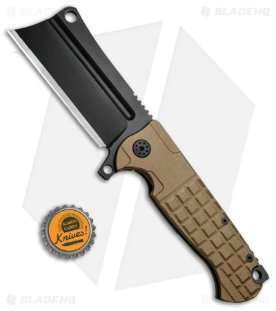 Andre De Villiers Custom Battle Cleaver Prototype Flipper Knife (4" Black) - Image 4