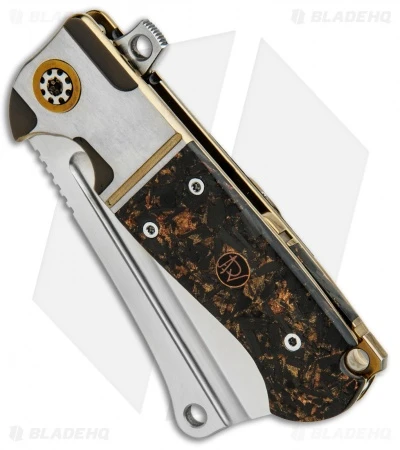 Andre De Villiers Mini Cleaver Knife Copper Shred CF (3.25" Satin) AdV - Image 2