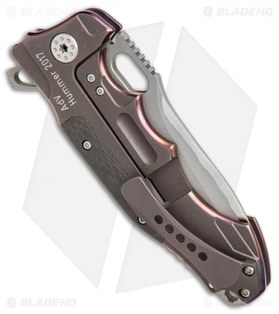Andre De Villiers Hummer Flipper Purple Titanium/Carbon Fiber (4.25" BB Hamon) - Image 3