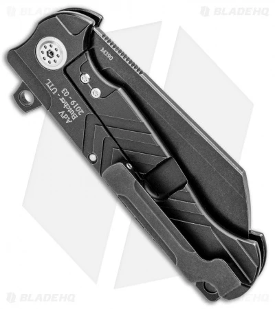 Andre De Villiers Mid-Tech Tac Butcher UTL Frame Lock Knife Black (4" BSW) - Image 3