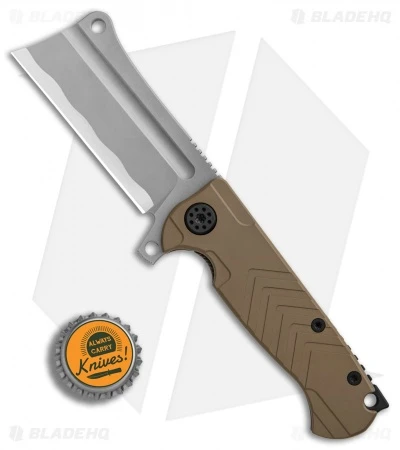 Andre De Villiers Mini Cleaver Knife Arrow FDE Titanium (3.25" Hamon) AdV - Image 4