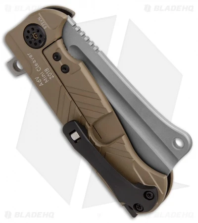 Andre De Villiers Mini Cleaver Knife Arrow FDE Titanium (3.25" Hamon) AdV - Image 2