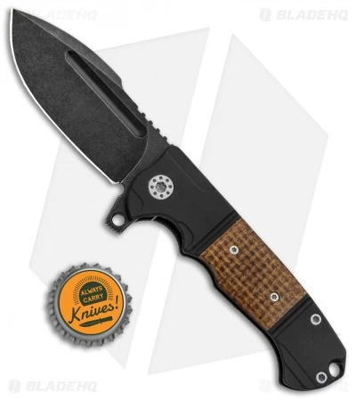 Andre De Villiers Mini Harpoon Knife Black Ti/Kevlar (3.1" Black SW) AdV - Image 4